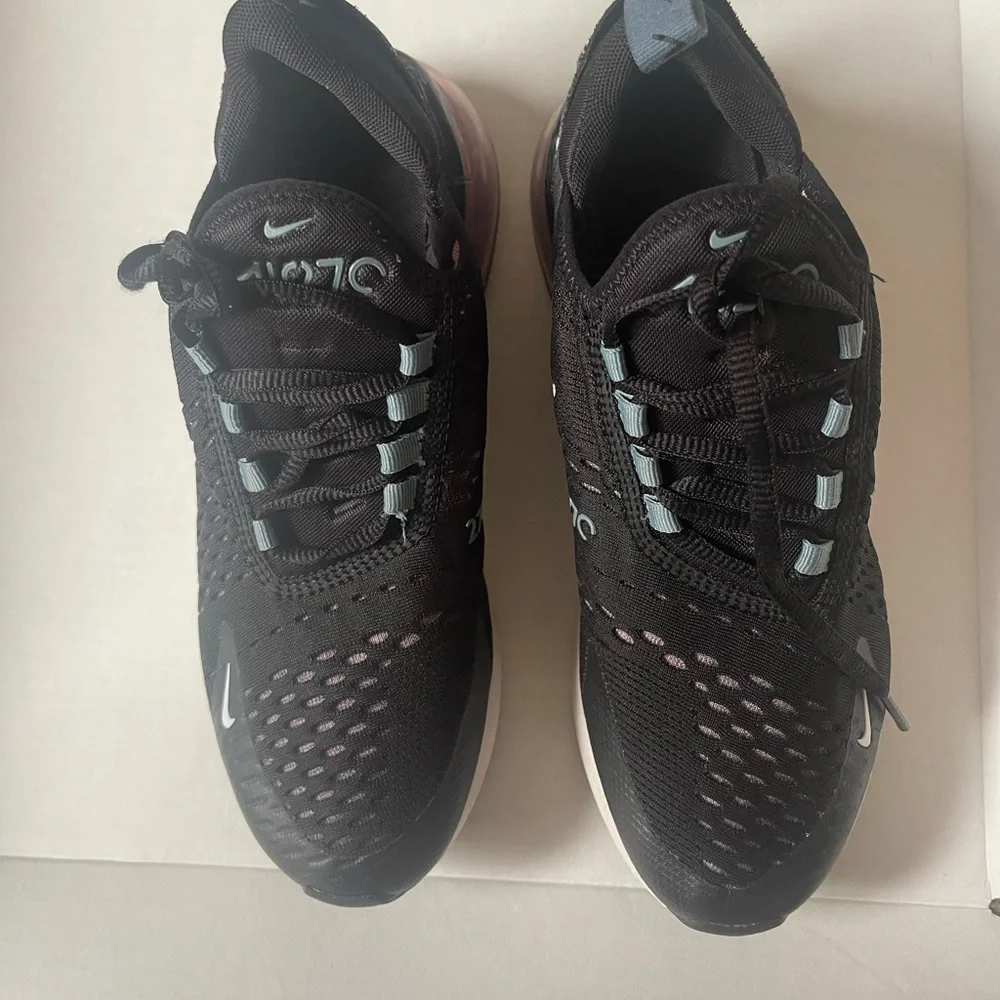 Nike Black and White Air Max 270 Sneakers - Picture 3 of 14